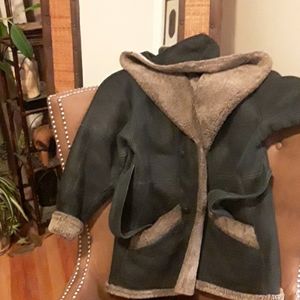 brown leather shearling/used
